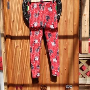 Christmas fleece leggings